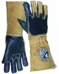 "Patriotic Hand Protectors: Full Blooded American Welding Gloves"